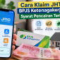 Ilustrasi pencairan saldo JHT BPJS Ketenagakerjaan melalui aplikasi JMO, lengkap dengan syarat dan prosedur klaim online. ( Foto AI)