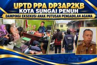 UPTD PPA Sungai Penuh dampingi eksekusi hak asuh anak.( Foto ist)