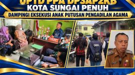 UPTD PPA Sungai Penuh dampingi eksekusi hak asuh anak.( Foto ist)