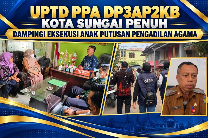 UPTD PPA Sungai Penuh dampingi eksekusi hak asuh anak.( Foto ist)