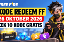Ilustrasi kode redeem Free Fire 26 Oktober 2026 yang menampilkan karakter gamer dan hadiah dalam game. ( Foto AI INBRITA)