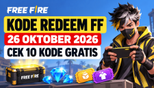 Ilustrasi kode redeem Free Fire 26 Oktober 2026 yang menampilkan karakter gamer dan hadiah dalam game. ( Foto AI INBRITA)