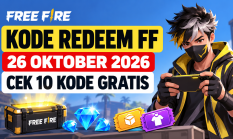 Kode Redeem FF 26 Oktober 2026: Cek 10 Kode Gratis