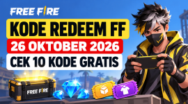 Ilustrasi kode redeem Free Fire 26 Oktober 2026 yang menampilkan karakter gamer dan hadiah dalam game. ( Foto AI INBRITA)
