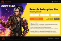 Ilustrasi laman klaim kode redeem Free Fire Garena. ( AI INBRITA)