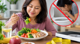 Ilustrasi pola makan sehat untuk menjaga berat badan dan menghindari kebiasaan memuntahkan makanan setelah makan. (Foto inbrita)