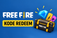 Ilustrasi kode redeem Free Fire gratis dengan hadiah diamond, skin senjata, dan item menarik untuk pemain FF.( Foto AI INBRTA)