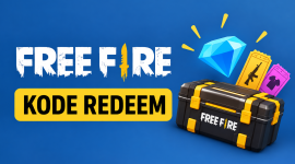 Ilustrasi kode redeem Free Fire gratis dengan hadiah diamond, skin senjata, dan item menarik untuk pemain FF.( Foto AI INBRTA)