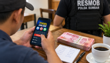 Ilustrasi dugaan perjudian togel online yang diungkap Tim Resmob Polda Sumbar di Kota Padang.