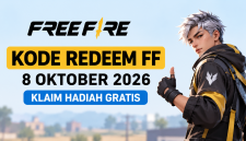 Ilustrasi kode redeem Free Fire 8 Oktober 2026 dengan hadiah gratis untuk para Survivors.