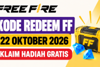 Ilustrasi kode redeem FF 22 Oktober 2026 untuk pemain Free Fire yang ingin mencoba klaim hadiah gratis melalui situs resmi Garena.(AI INBRITA)