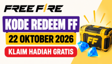 Ilustrasi kode redeem FF 22 Oktober 2026 untuk pemain Free Fire yang ingin mencoba klaim hadiah gratis melalui situs resmi Garena.(AI INBRITA)