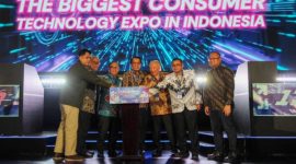 Indocomtech 2026 menghadirkan pameran teknologi dan promo gadget di JICC, Jakarta.