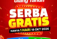 Banjir Promo Ulang Tahun, Ini Daftar Produk Serba Gratis. -Foto Instagram@Alfamart-