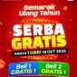 Banjir Promo Ulang Tahun, Ini Daftar Produk Serba Gratis. -Foto Instagram@Alfamart-