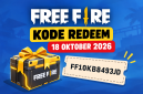 Daftar kode redeem FF terbaru 18 Oktober 2026 untuk mencoba klaim hadiah gratis Free Fire. ( Foto AI INBRITA)