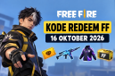Ilustrasi kode redeem FF 16 Oktober 2026 dan hadiah gratis.
