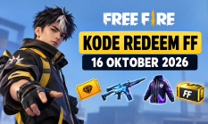 Kode Redeem FF 16 Oktober 2026, Klaim Hadiah Gratis
