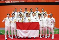 Kontingen Indonesia meraih lima medali emas pada Asian Games 2026 Aichi-Nagoya, Jepang.(Foto : NOC Indonesia)