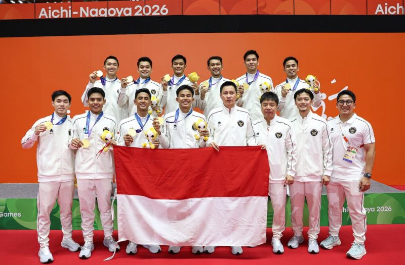 Kontingen Indonesia meraih lima medali emas pada Asian Games 2026 Aichi-Nagoya, Jepang.(Foto : NOC Indonesia)