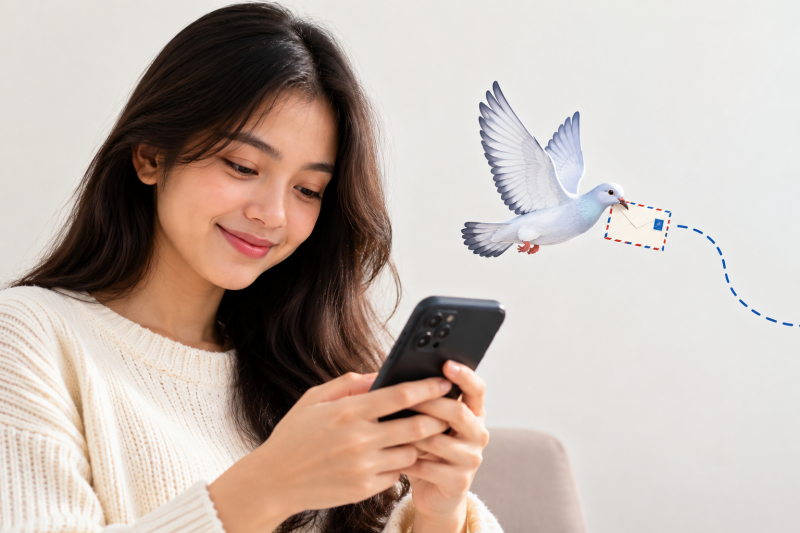Ilustrasi tren pesan lambat di kalangan Gen Z. ( Foto AI)