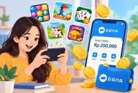 Ilustrasi game penghasil uang dan saldo DANA. ( Foto inbrita)