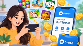 Ilustrasi game penghasil uang dan saldo DANA. ( Foto inbrita)