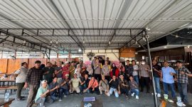 Kapolres Kerinci AKBP Hernawan Rizky Yudhantoro bersilaturahmi dengan insan pers di Marka Coffee.