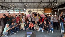 Kapolres Kerinci AKBP Hernawan Rizky Yudhantoro bersilaturahmi dengan insan pers di Marka Coffee.