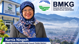 Kurnia Ningsih, Kepala BMKG Depati Parbo Kerinci, mengimbau warga waspada asap dan cuaca ekstrem.