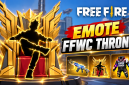 Ilustrasi Emote FFWC Throne Free Fire yang dikabarkan hadir di Toko Prime November 2026.