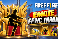 Ilustrasi Emote FFWC Throne Free Fire yang dikabarkan hadir di Toko Prime November 2026.