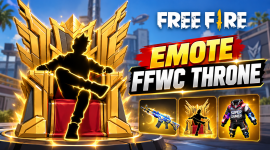 Ilustrasi Emote FFWC Throne Free Fire yang dikabarkan hadir di Toko Prime November 2026.