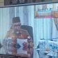 Wawako Azhar mengikuti rapat virtual bersama Komisi II DPR RI, Selasa (6/10).