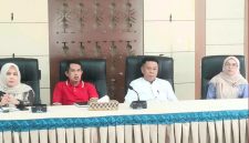 Sekda Kota Sungai Penuh Alpian mengikuti penandatanganan SEB tiga kementerian terkait peningkatan pelayanan calon jemaah haji, Jumat (9/10/2026).(Foto : Prokopim Kota Sungai Penuh)