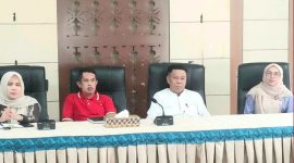 Sekda Kota Sungai Penuh Alpian mengikuti penandatanganan SEB tiga kementerian terkait peningkatan pelayanan calon jemaah haji, Jumat (9/10/2026).(Foto : Prokopim Kota Sungai Penuh)
