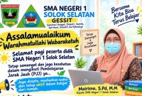 Mairisna mengimbau siswa tetap semangat belajar dan sehat. ( Doc SMA1 Solok Selatan)