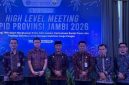 Sekda Alpian menghadiri HLM TPID Provinsi Jambi Semester II Tahun 2026 di Swiss-Belhotel Jambi.