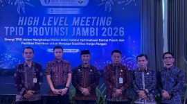 Sekda Alpian menghadiri HLM TPID Provinsi Jambi Semester II Tahun 2026 di Swiss-Belhotel Jambi.