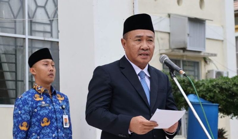 Wali Kota Sungai Penuh Alfin memimpin upacara peringatan Hari Sumpah Pemuda ke-98 tahun 2026.(Foto : Prokopim Kota Sungai Penuh)