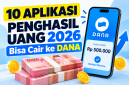 Ilustrasi aplikasi penghasil uang 2026 dan saldo DANA.