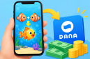 Ilustrasi game gabung ikan yang menawarkan bonus dan penarikan saldo DANA.