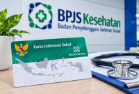 Ilustrasi kartu JKN BPJS Kesehatan untuk berita cakupan kepesertaan di Provinsi Jambi.