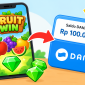 Ilustrasi Fruit Win, game bertema buah yang menawarkan diamond hijau untuk ditukar dengan hadiah saldo DANA. ( Foto AI INBRTA)