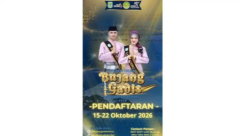 Pemilihan Bujang Gadis Kerinci 2026 kembali digelar untuk menjaring generasi muda berbakat.(Foto : Ist)