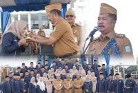 Bupati Monadi memimpin upacara HUT ke-36 Perumda Tirta Sakti Kerinci. ( Foto Kerinci satu)
