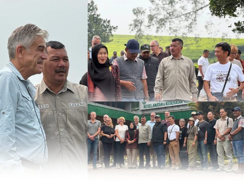 Bupati Kerinci Monadi menerima kunjungan buyer kulit manis dari Belanda, Jerman, dan Swedia di PTPN IV Kayu Aro ( Foto Kerinci satu)