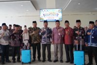 Jajaran Pemerintah Kabupaten Kerinci bersama Bupati, Wakil Bupati, dan Sekda menghadiri pelepasan kafilah Kerinci menuju MTQH ke-55 Tingkat Provinsi Jambi Tahun 2026.