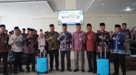 Jajaran Pemerintah Kabupaten Kerinci bersama Bupati, Wakil Bupati, dan Sekda menghadiri pelepasan kafilah Kerinci menuju MTQH ke-55 Tingkat Provinsi Jambi Tahun 2026.