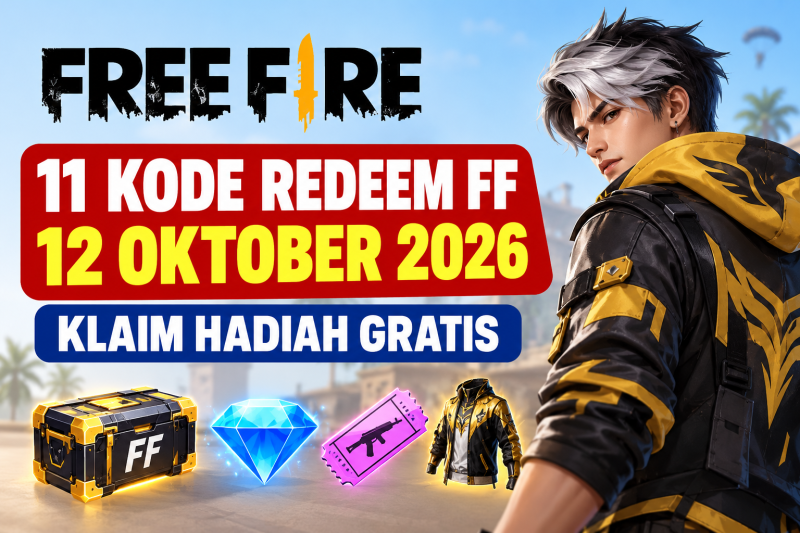 Kode redeem FF 12 Oktober 2026, coba klaim hadiah gratis!(foto AI INBRITA)